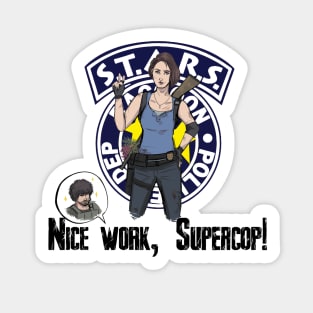 Jill the Supercop! (S.T.A.R.S. Logo) Sticker